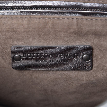 Bottega Veneta Metallic Nappa Intrecciato Pillow Crossbody Messenger Dark Grey 6 of 8