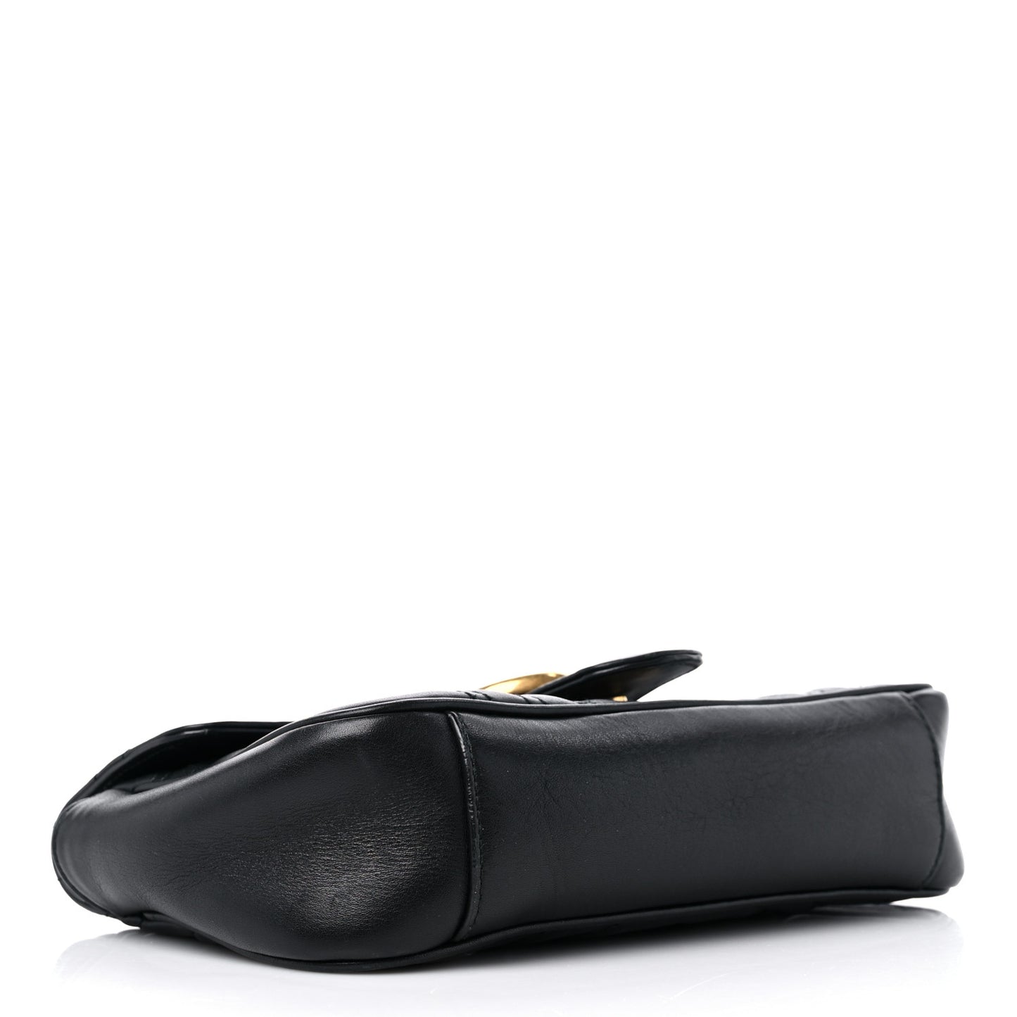 Calfskin Matelasse Mini GG Marmont Shoulder Bag Black