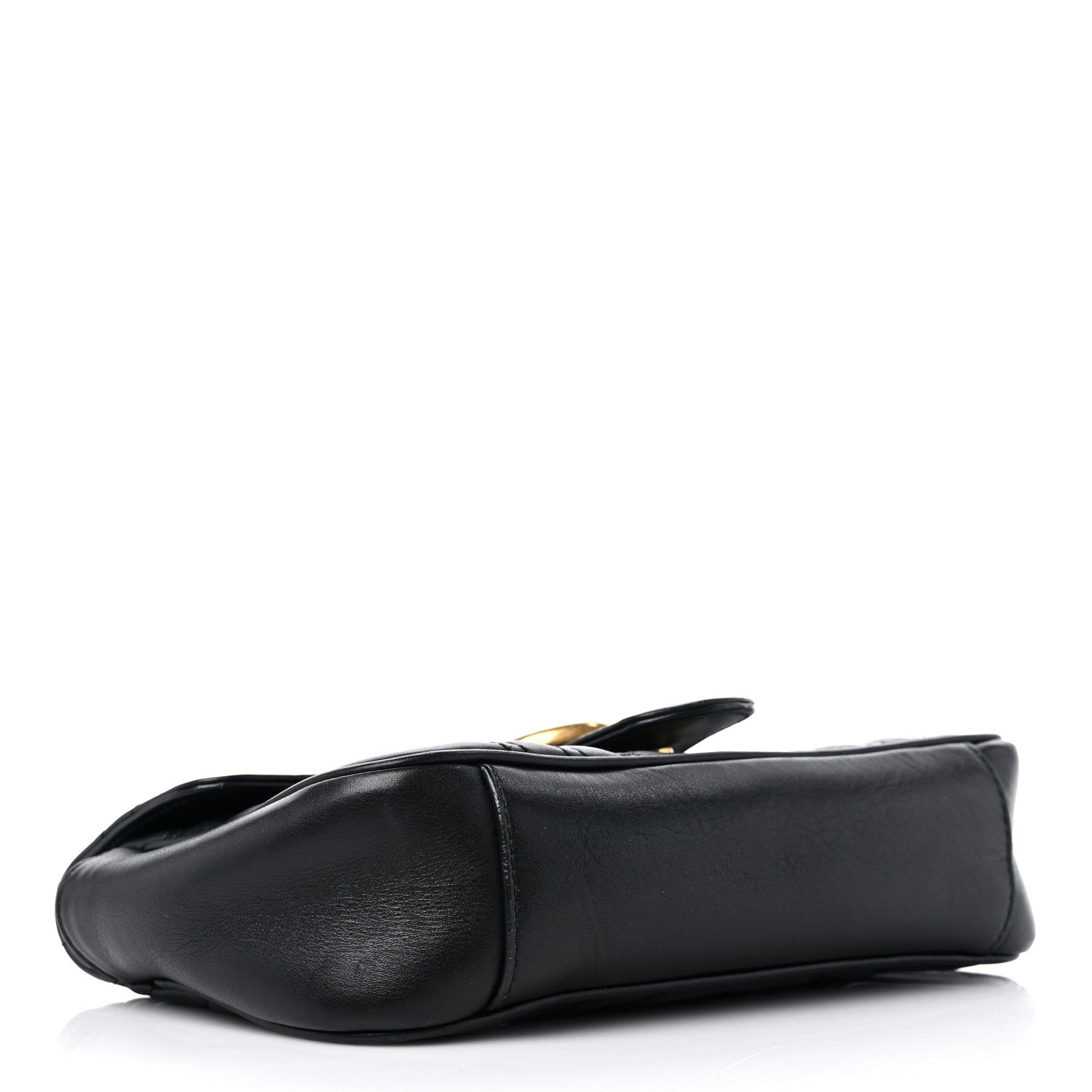 Gucci Calfskin Matelasse Mini GG Marmont Shoulder Bag Black 4 of 16