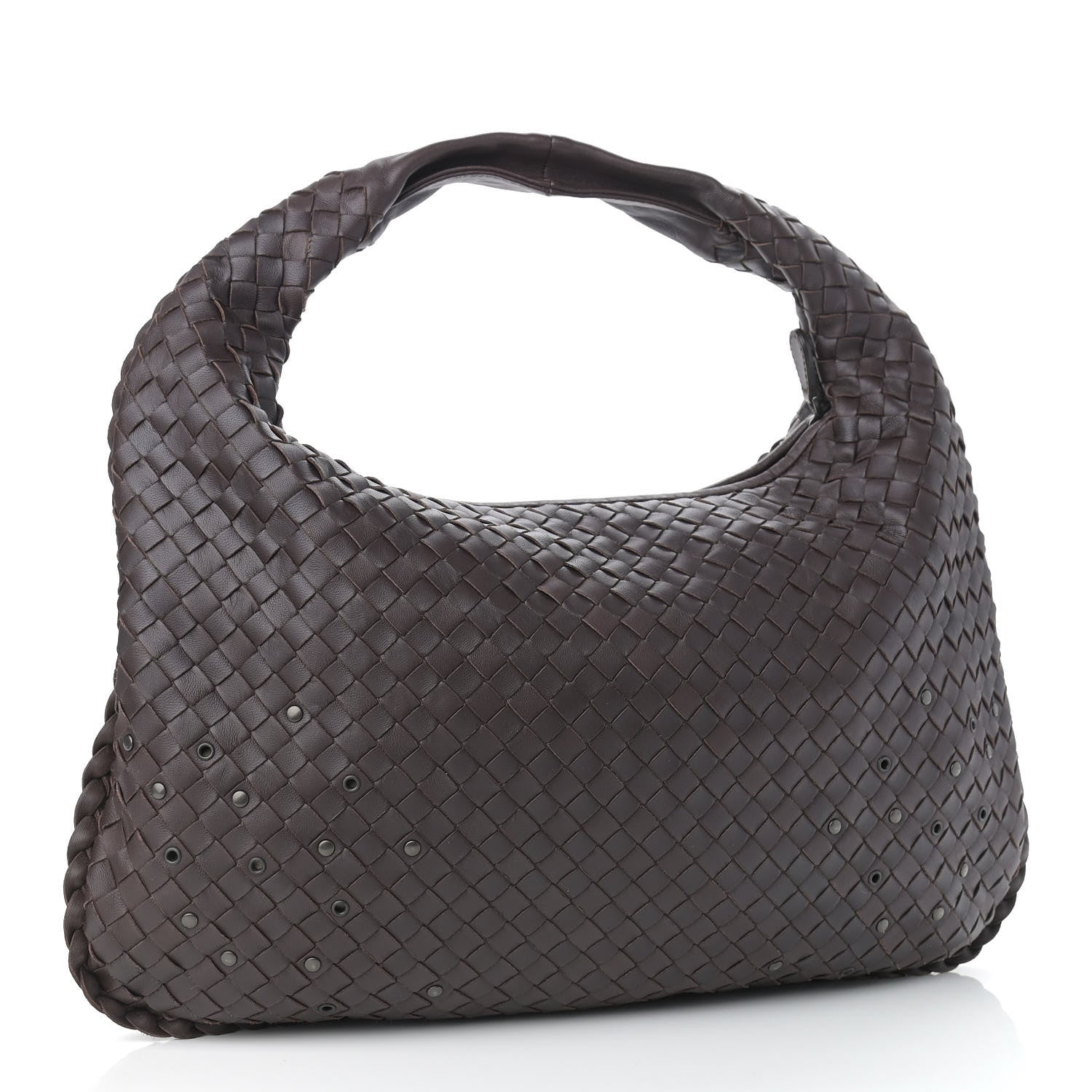 Bottega Veneta Nappa Intrecciato Studded Medium Veneta Hobo Ebano 3 of 10