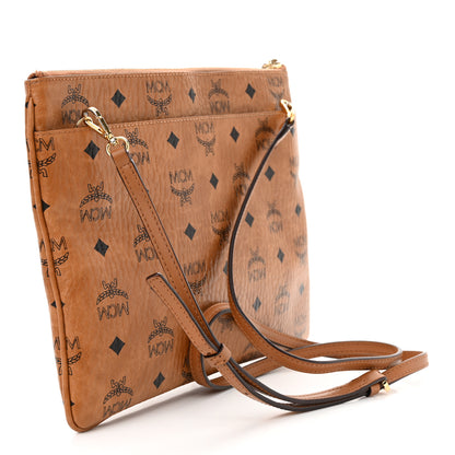 MCM Visetos Medium Crossbody Pouch Cognac 3 of 15