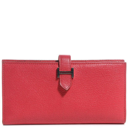 Hermes Chevre Mysore Bearn Wallet Bougainvillea 1 of 8