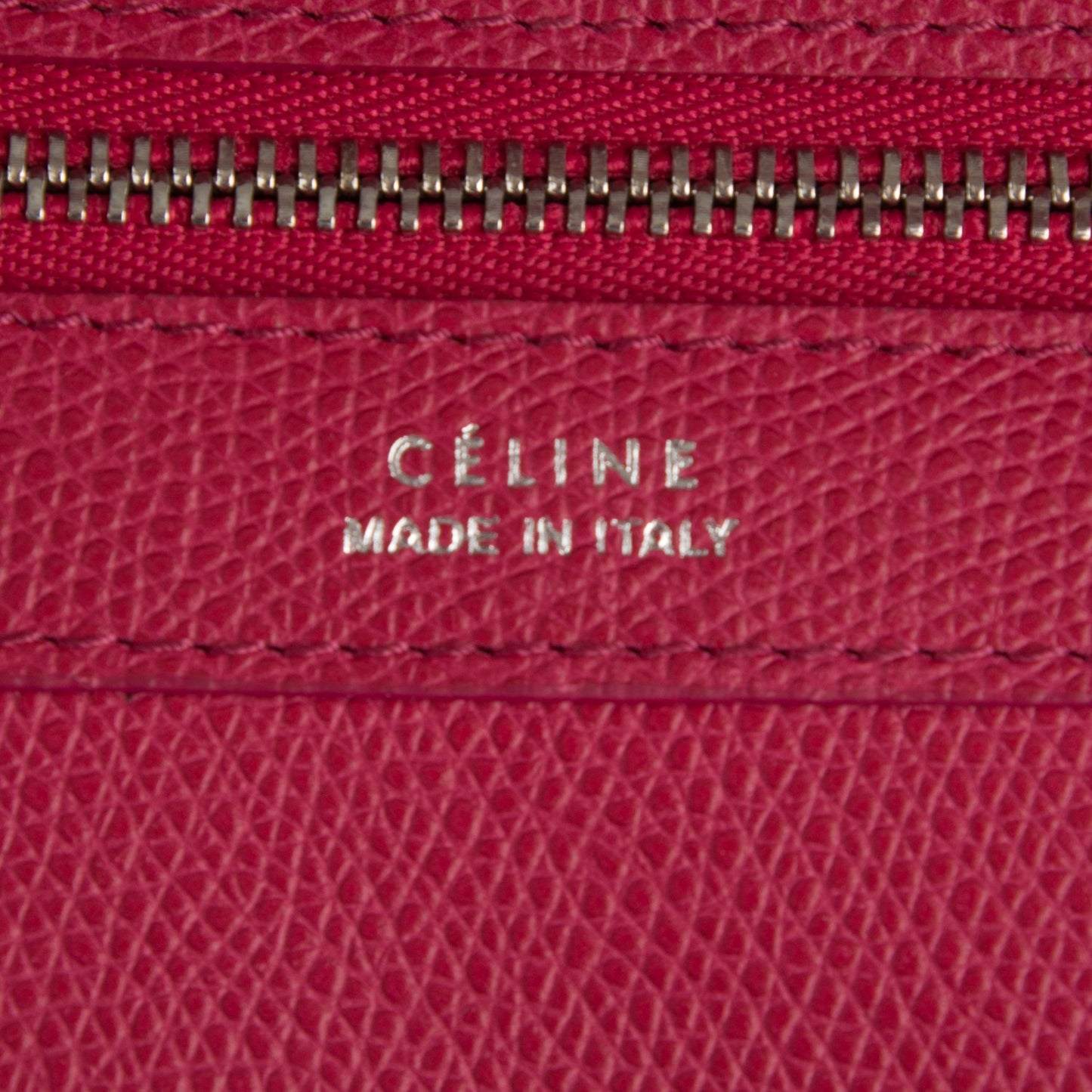 Grained Calfskin Small Horizontal Cabas Phantom Fuchsia