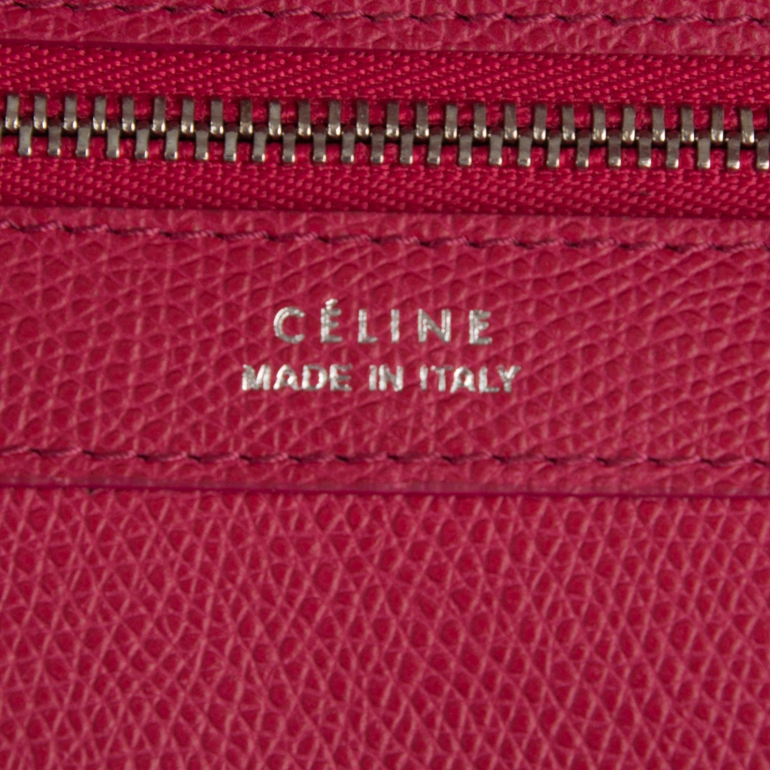 Celine Grained Calfskin Small Horizontal Cabas Phantom Fuchsia 7 of 8