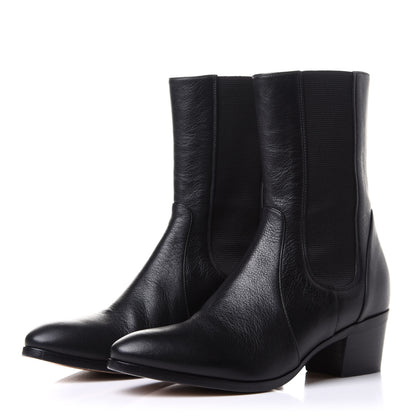 Chanel Calfskin Elastic Short Boots 37 Black 3 of 8