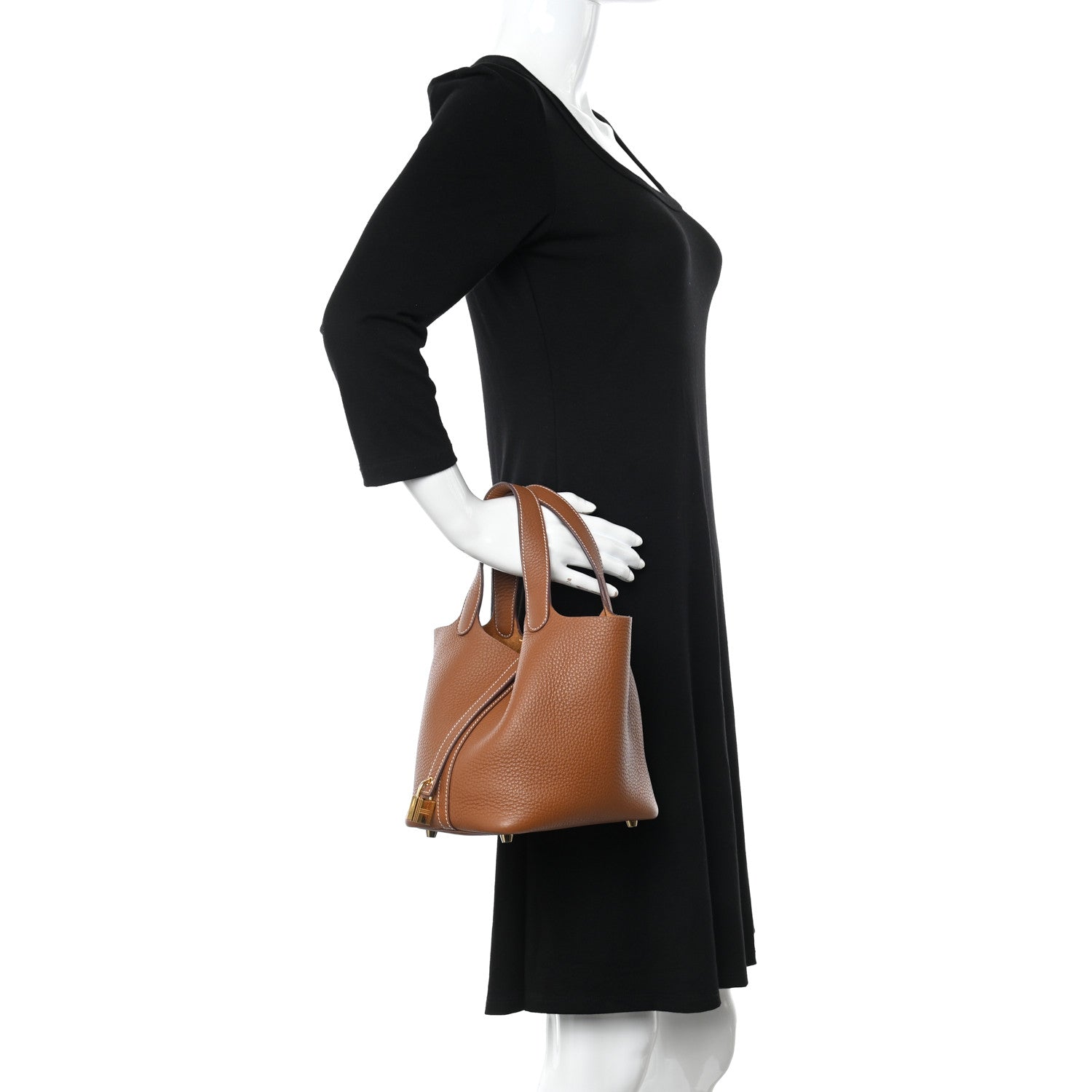 Hermes Taurillon Clemence Picotin Lock 18 PM Gold 2 of 12