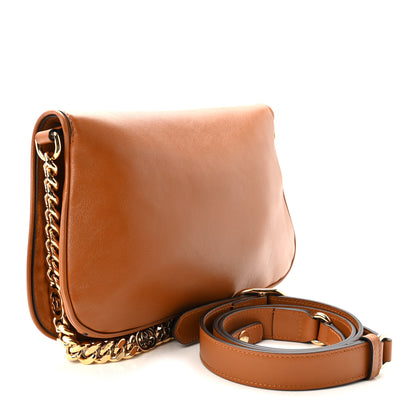 Gucci Roxy Calfskin Blondie Chain Shoulder Flap Bag Blondie Cognac 3 of 10