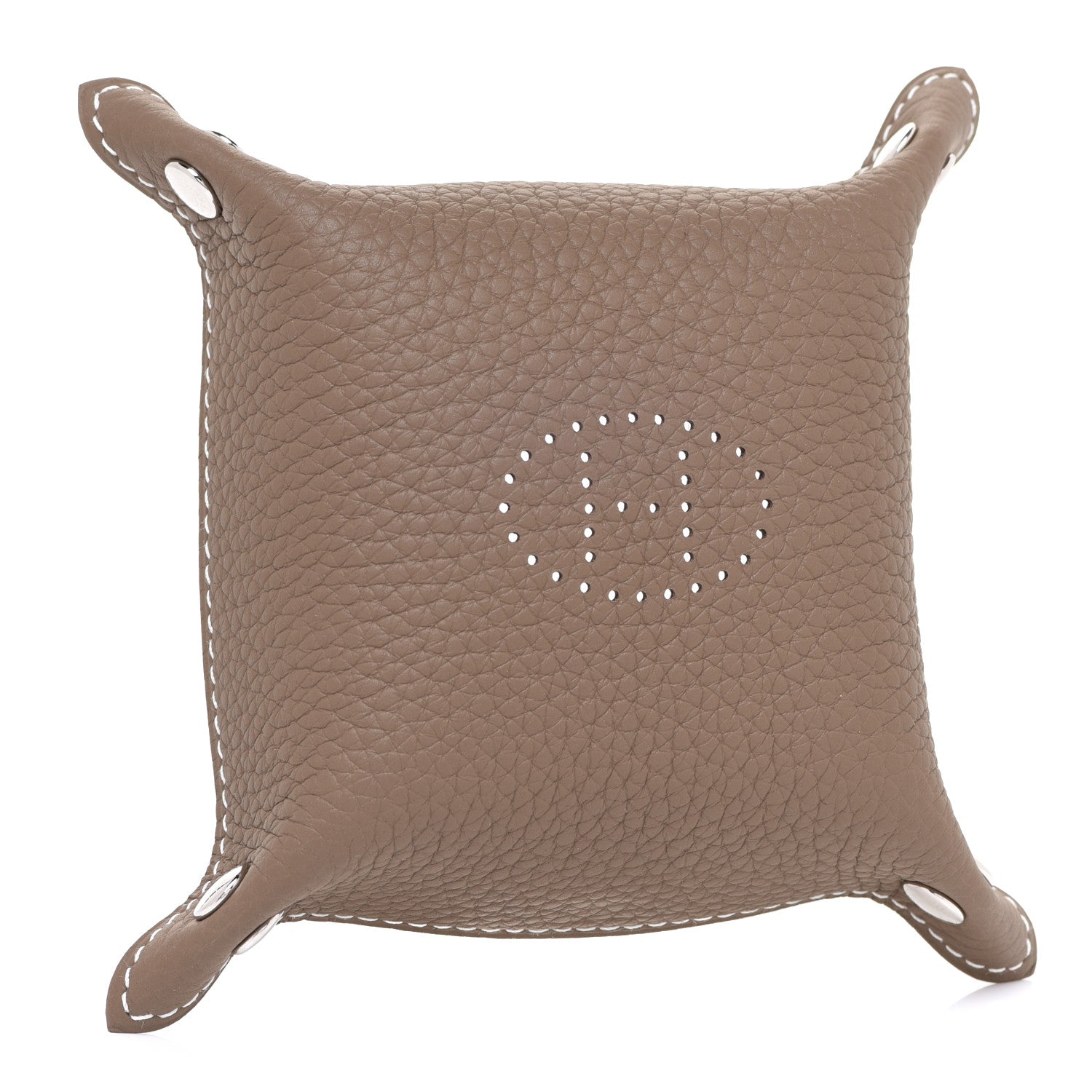 Hermes Taurillon Clemence Mini Mises et Relances Change Tray Etoupe 3 of 8