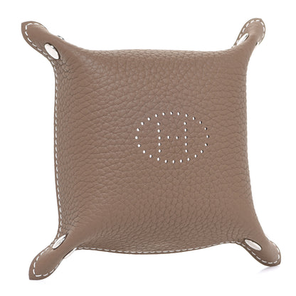 Hermes Taurillon Clemence Mini Mises et Relances Change Tray Etoupe 3 of 8