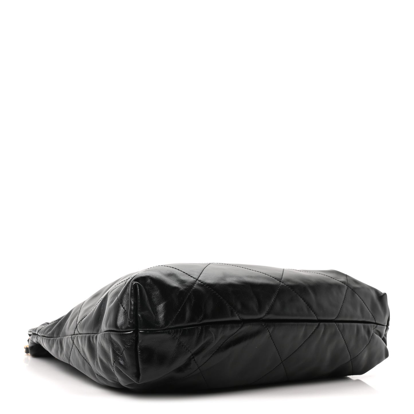 Shiny Calfskin Quilted Chanel 22 Black