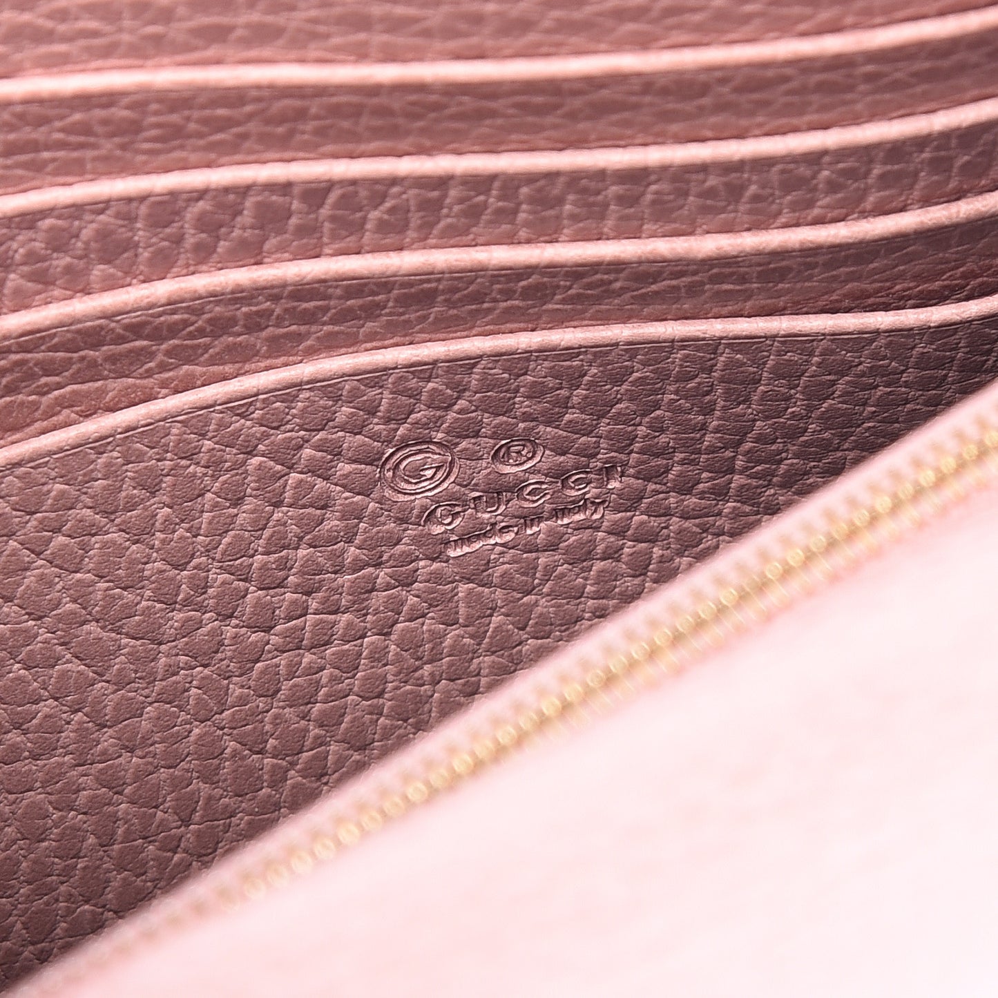Dollar Calfskin Medium Betty Chain Wallet Soft Pink