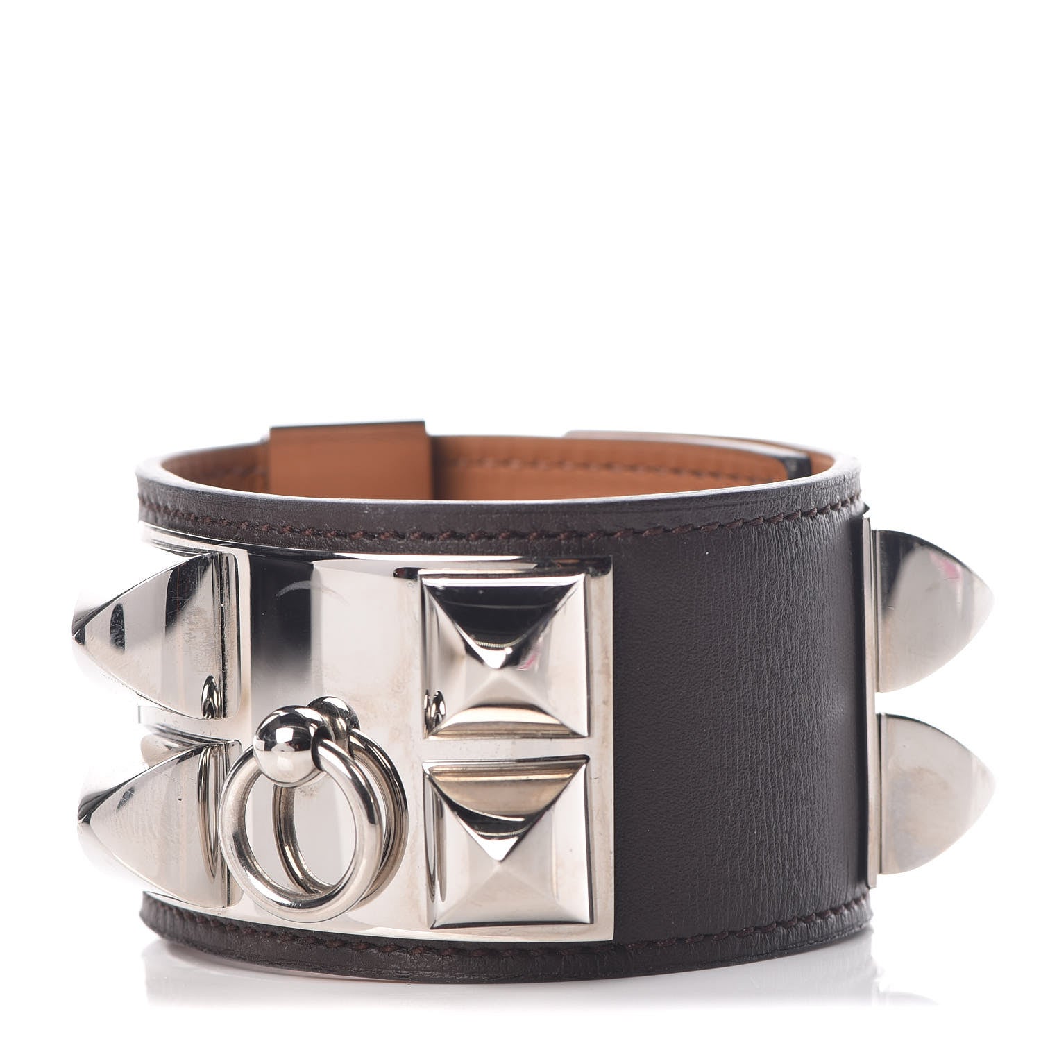 Hermes Chamonix Collier de Chien CDC Bracelet S Chocolate 1 of 7