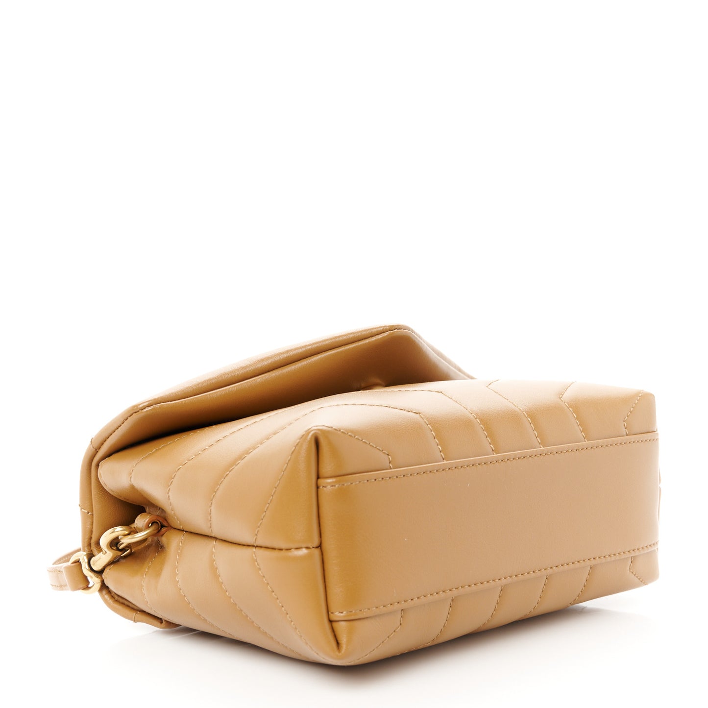 Calfskin Y Quilted Monogram Toy Loulou Crossbody Bag Dark Natural