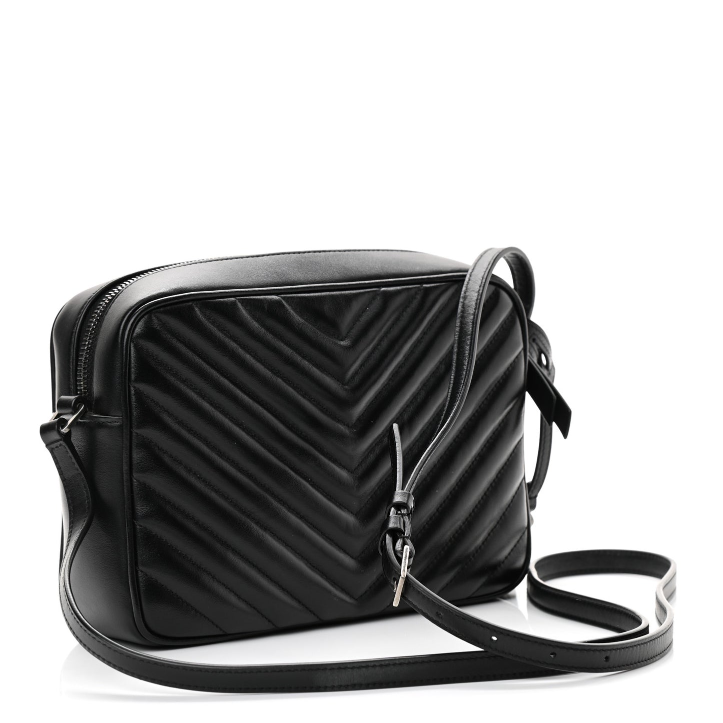Calfskin Matelasse Monogram Lou Camera Bag Black