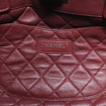 Chanel Metallic Caviar Mademoiselle Lock Cerf Shopper Tote Silver 6 of 7