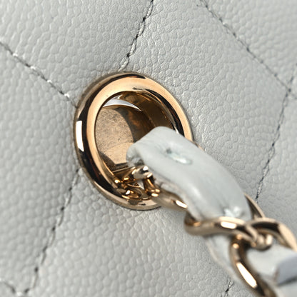 Chanel Caviar Quilted Shopping Tote Light Green 12 of 14