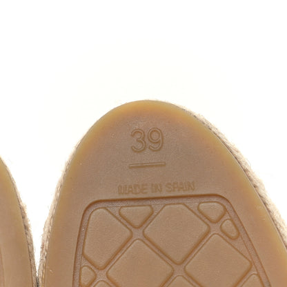 Chanel Tweed Lambskin Patent CC Espadrilles 39 Black White 6 of 9