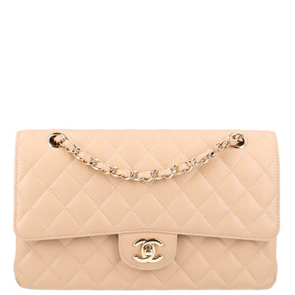 Chanel Caviar Quilted Medium Double Flap Beige 1 of 11