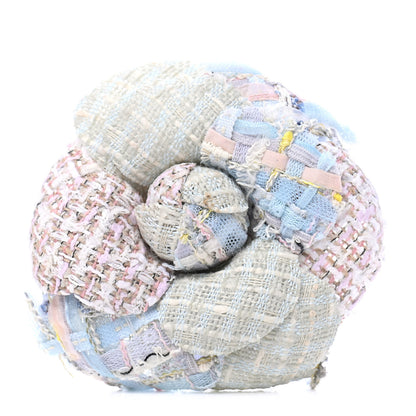 Chanel Tweed Camellia CC Pin Brooch Multicolor 1 of 3