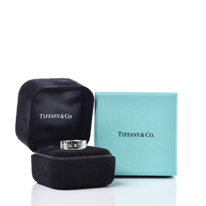 Tiffany Sterling Silver Diamond Locks Ring 49 4.75 5 of 5