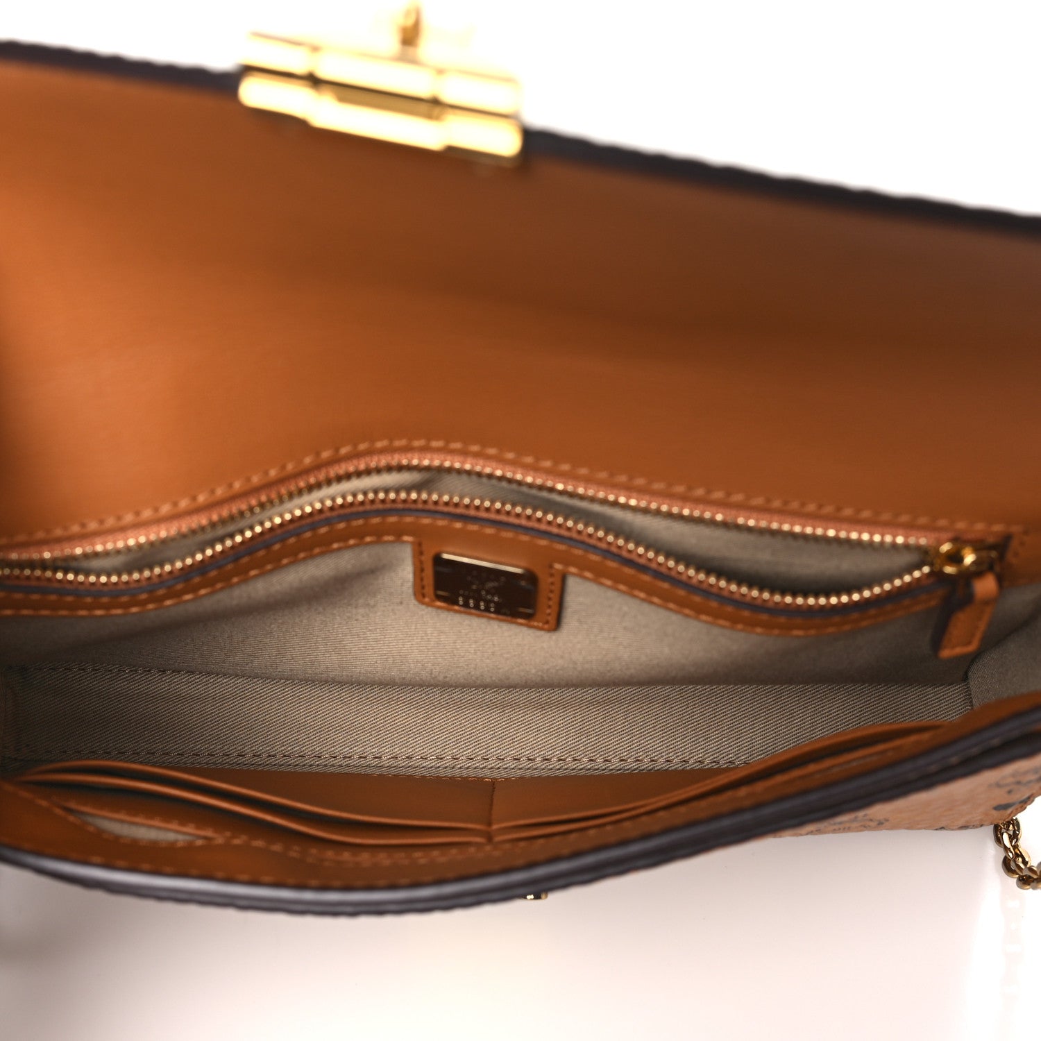 MCM Visetos Millie Wallet On Chain Cognac 5 of 10
