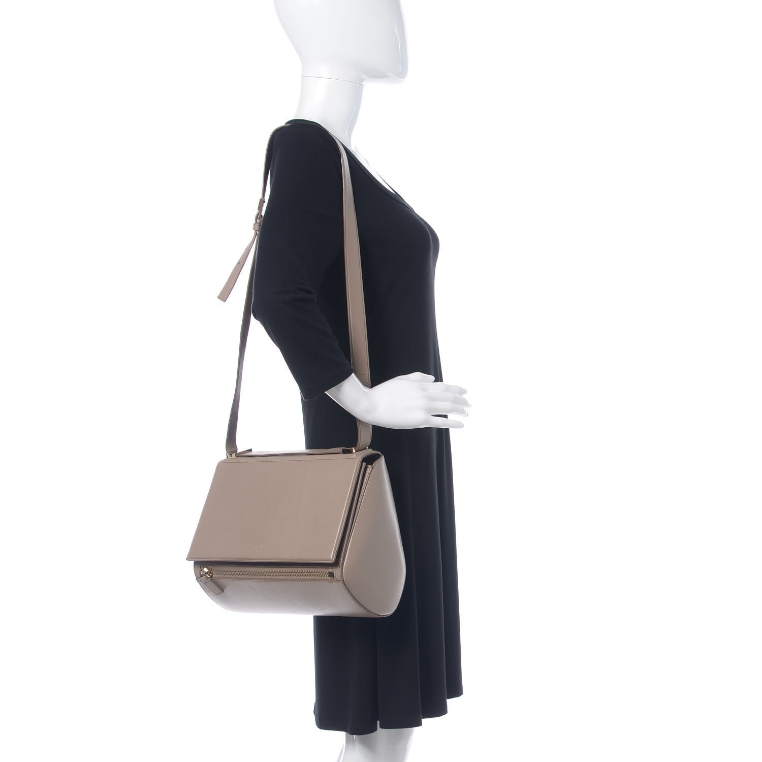 Givenchy Textured Calfskin Medium Pandora Box Crossbody Bag Taupe 2 of 11