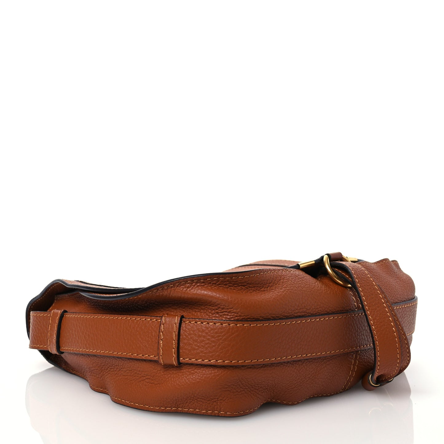 Calfskin Medium Marcie Round Crossbody Bag Tan