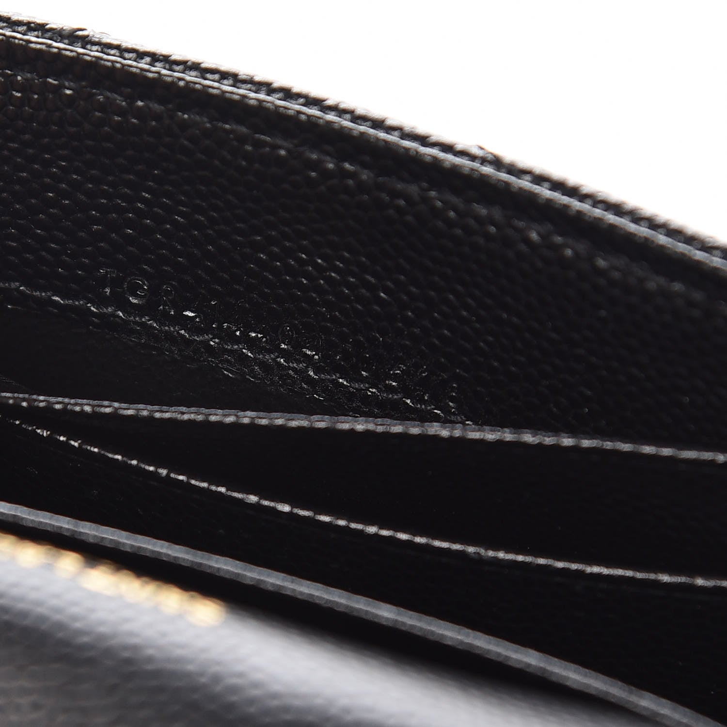 Saint Laurent Grain De Poudre Matelasse Chevron Small Monogram Envelope Wallet Black 7 of 7