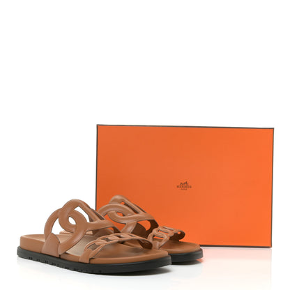 Hermes Nappa Extra Sandals 40 Naturel 10 of 10