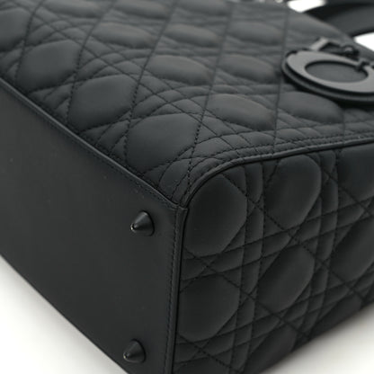 Christian Dior Ultra Matte Calfskin Cannage Medium Lady Dior Black 12 of 13