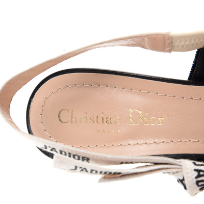 Christian Dior Velvet Ribbon J'Adoir Slingback 65mm Pumps 39 Deep Blue 8 of 11
