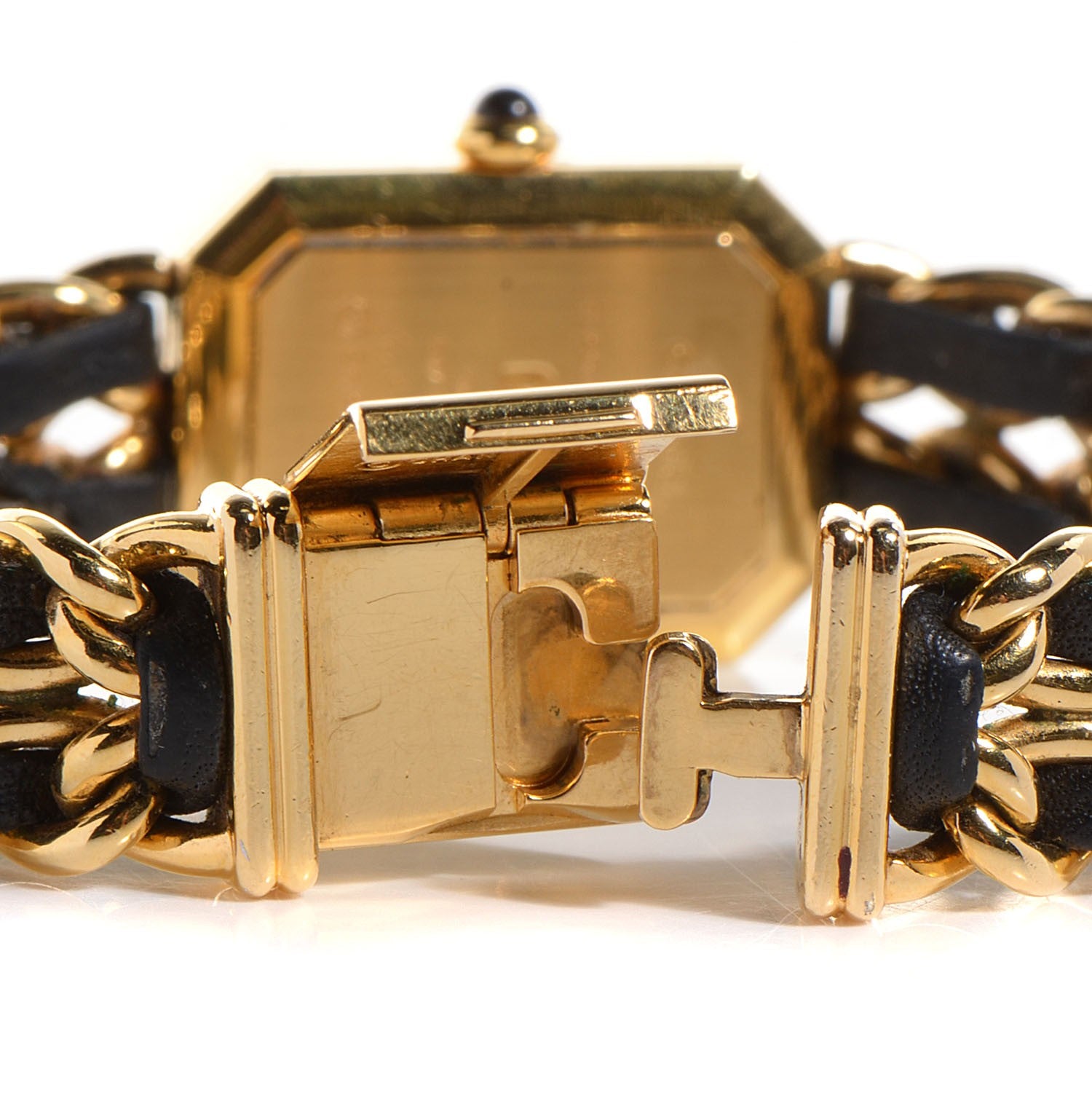 Chanel Stainless Steel Lambskin 20mm Chain Premiere Quartz Watch Gold L 4 of 7