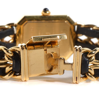 Chanel Stainless Steel Lambskin 20mm Chain Premiere Quartz Watch Gold L 4 of 7