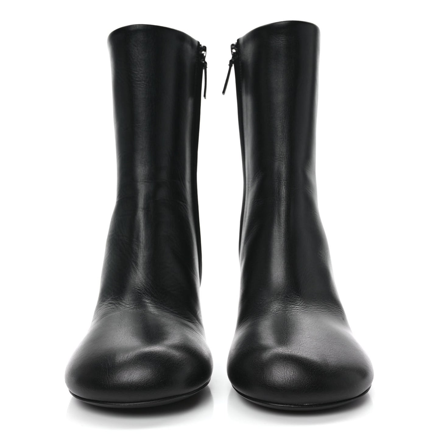 Soft Leather Lady Pedestal 90mm Booties 38 Black