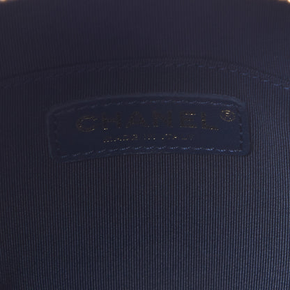 Chanel Tweed Front Pocket Backpack Navy 7 of 9