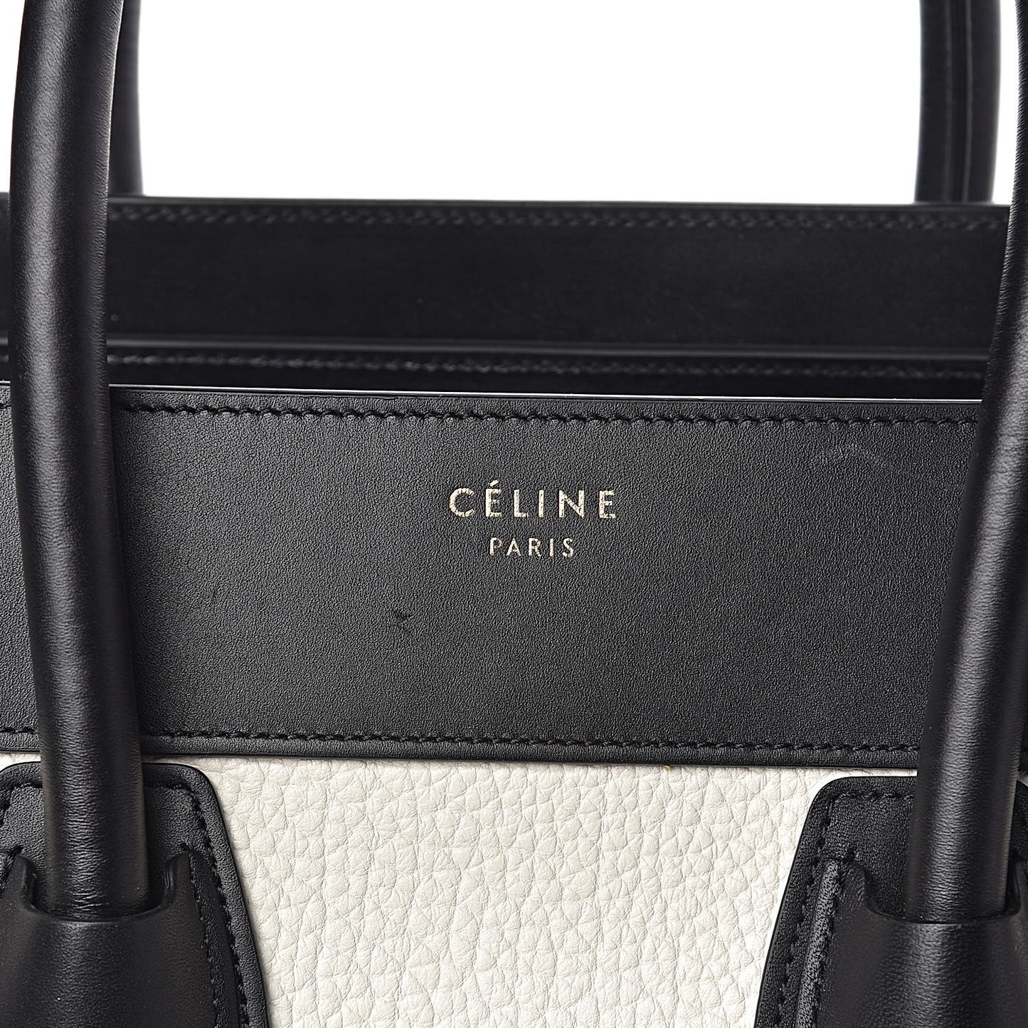 Bullhide Calfskin Mini Bi-Color Luggage Black White