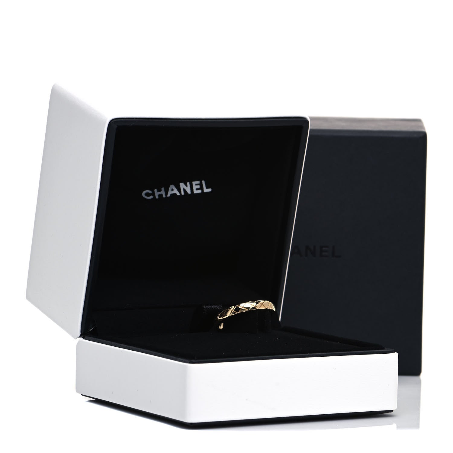 Chanel 18K Yellow Gold Mini Coco Crush Ring 56 7.5 5 of 5