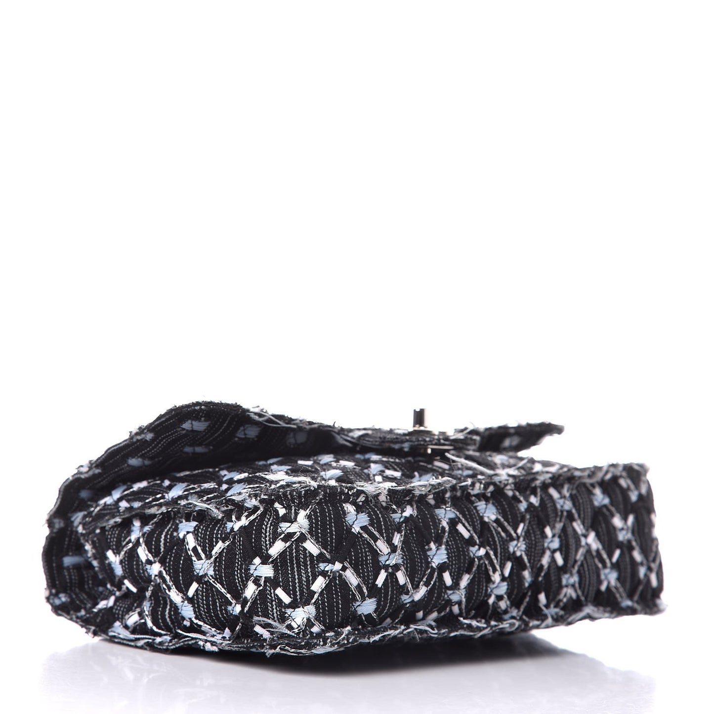 Denim Woven Medium Flap Light Blue