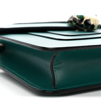 Bulgari Calfskin Small Serpenti Forever Snake Strap Crossbody Bag Emerald Green 9 of 10