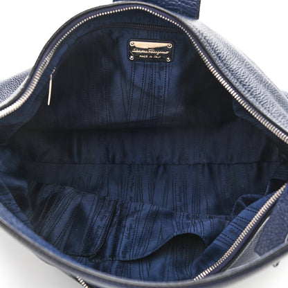 Salvatore Ferragamo Calfskin Fanisa Gancini Hobo Oxford Blue 5 of 10