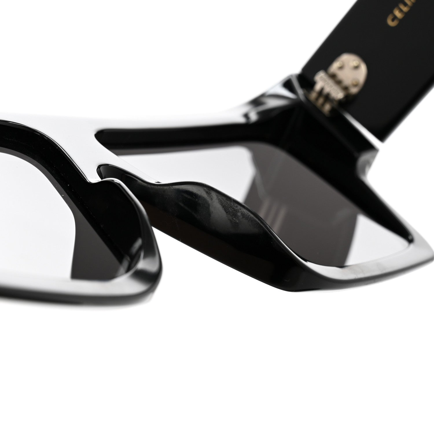 Celine Acetate Chunky Rectangle Sunglasses CL 40092I Black 10 of 11