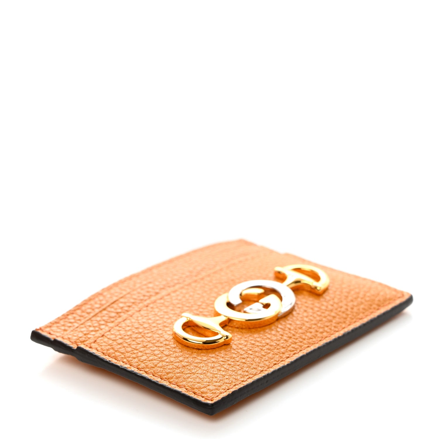 Gucci Grainy Calfskin Zumi Card Holder Sun Oil 4 of 7