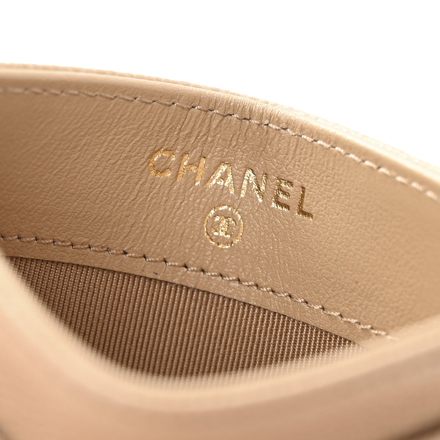 Chanel Caviar Quilted Card Holder Beige 6 of 9