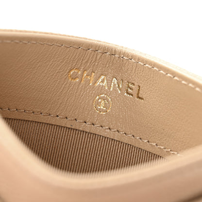 Chanel Caviar Quilted Card Holder Beige 6 of 9