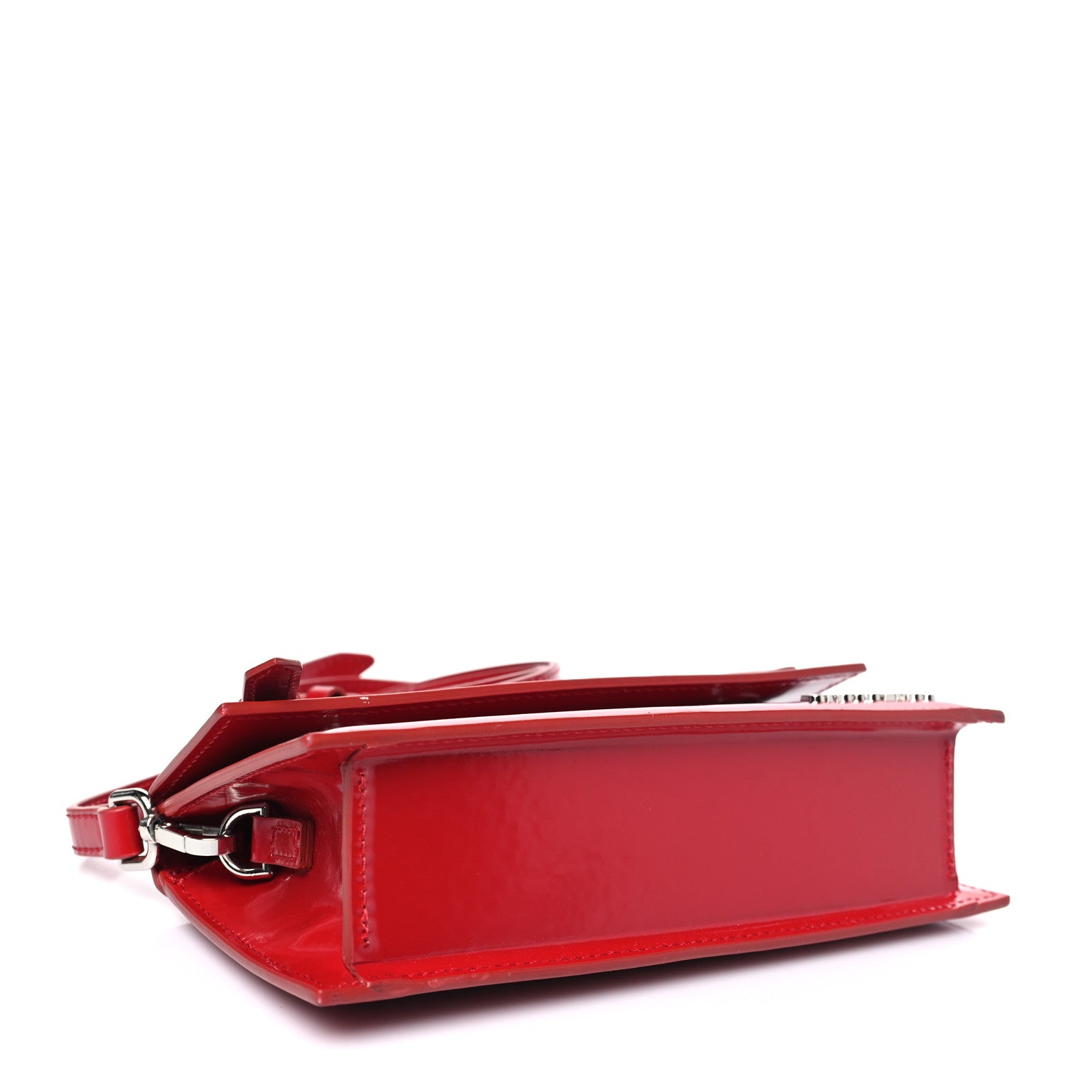 Jacquemus Patent Calfskin Le Chiquito Boucle Long Red 4 of 9