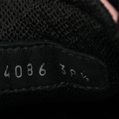 Chanel Nylon Calfskin Suede CC Womens Sneakers 37.5 Pink Black 9 of 10
