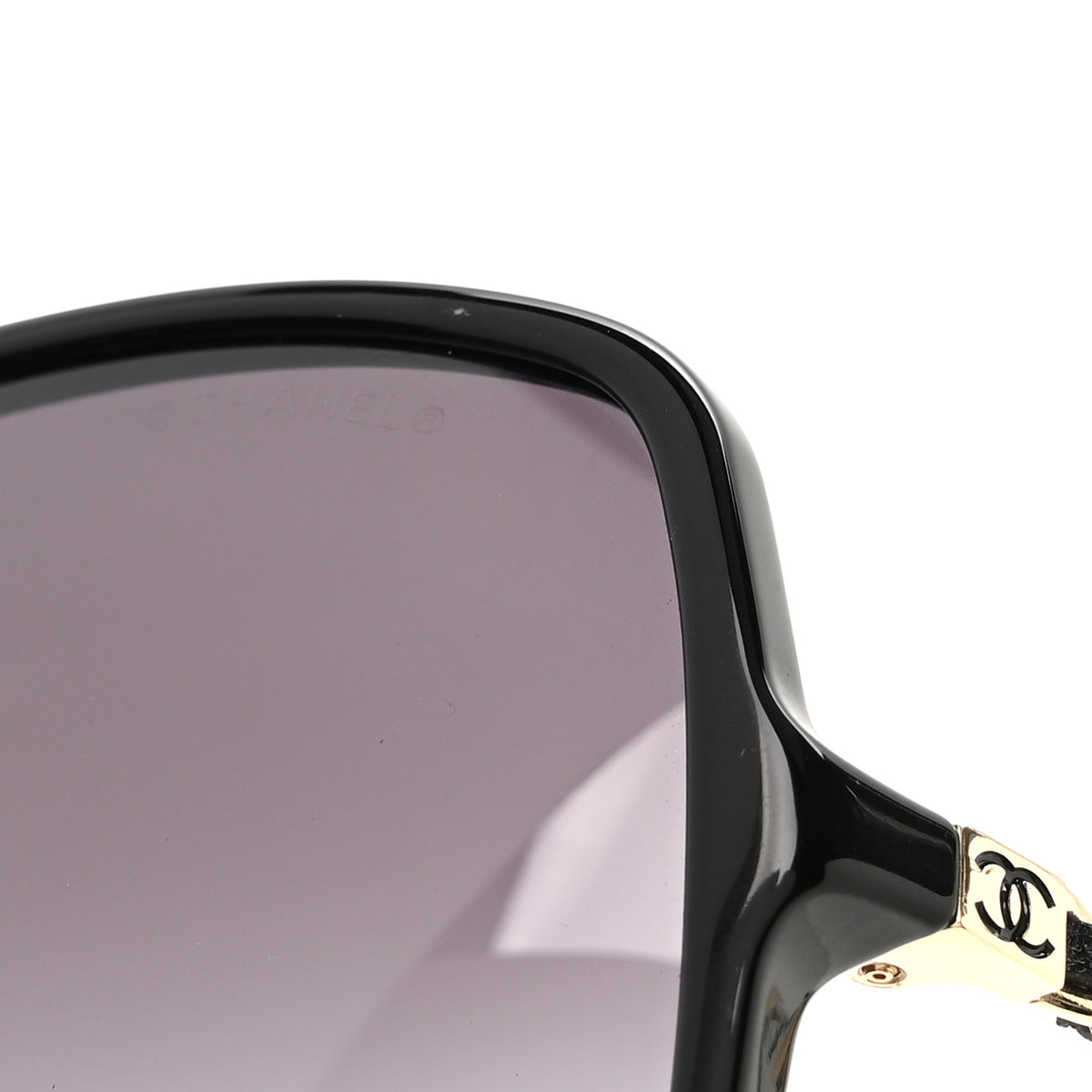 Chanel Lambskin Square Chain Sunglasses 5210-Q Black 7 of 8