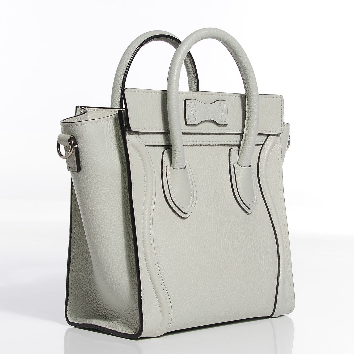 Celine Drummed Calfskin Nano Luggage Lune 3 of 8