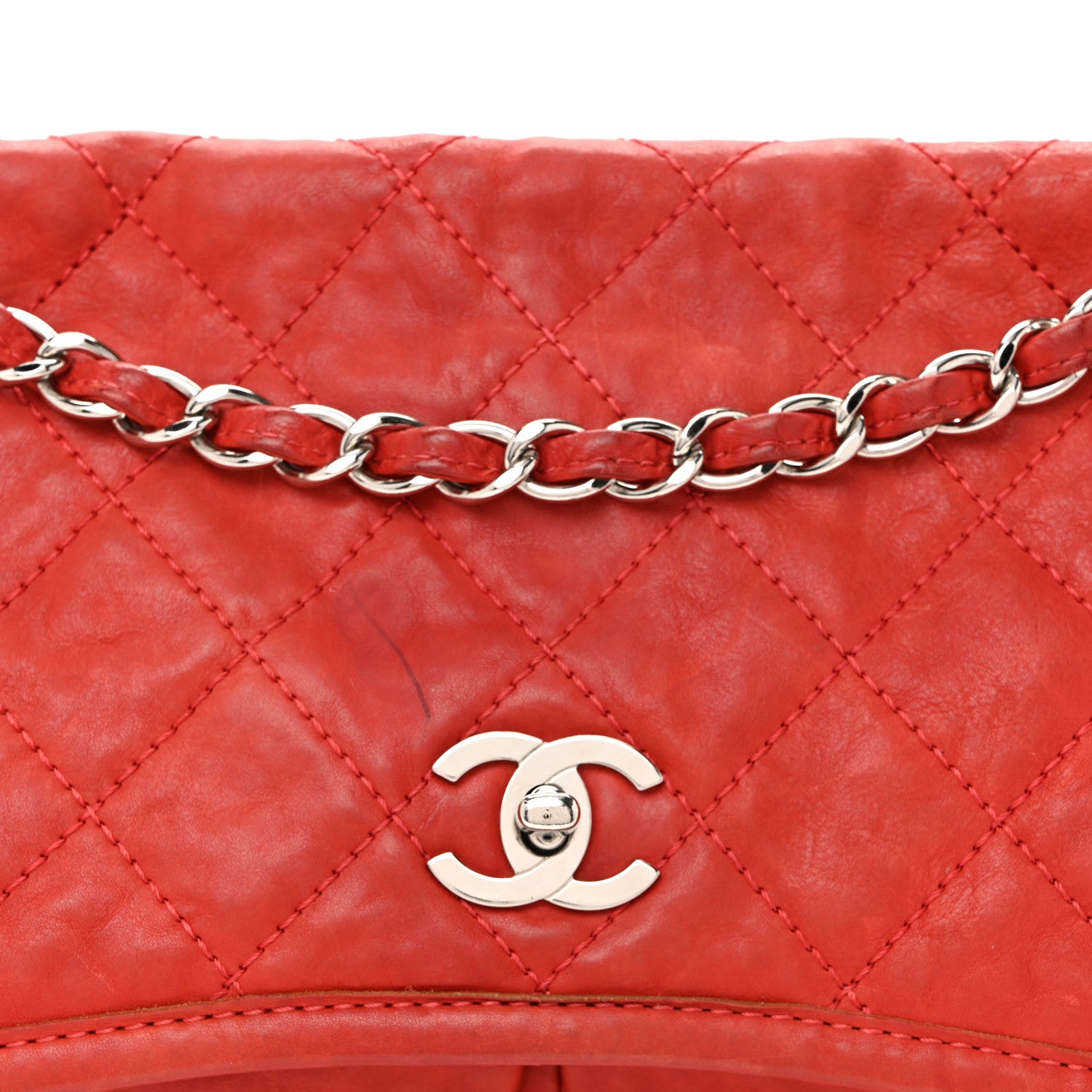 Chanel Calfskin Quilted Medium Natural Beauty Flap Red 8 of 11