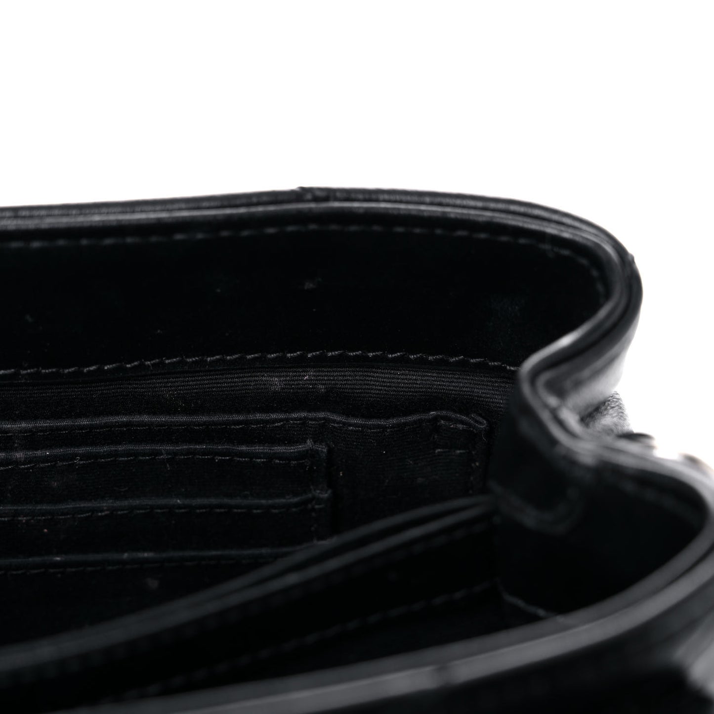Calfskin Y Quilted Monogram Toy Loulou Crossbody Bag Black